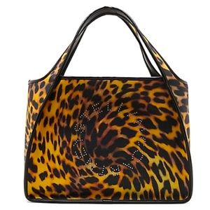 New Stella McCartney Cheetah-Print Logo Tote